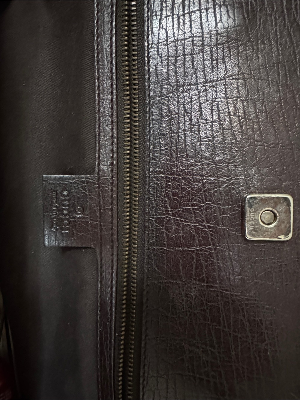 Gucci Beige GG Canvas Shoulder Bag with Dark Brown Leather & Gold Hardware - Picture 2 of 2